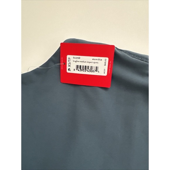 New‎ SPANX 50219R Blue Longline Medium Impact Sports Bra Size XS - Picture 2 of 3